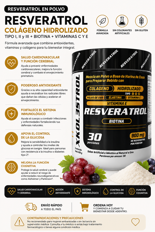 RESVERATROL POLVO CON REGISTRO INVIMA