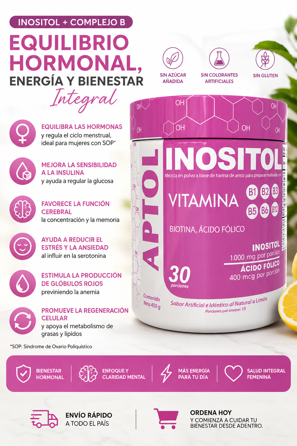 Suplemento Inositol polvo