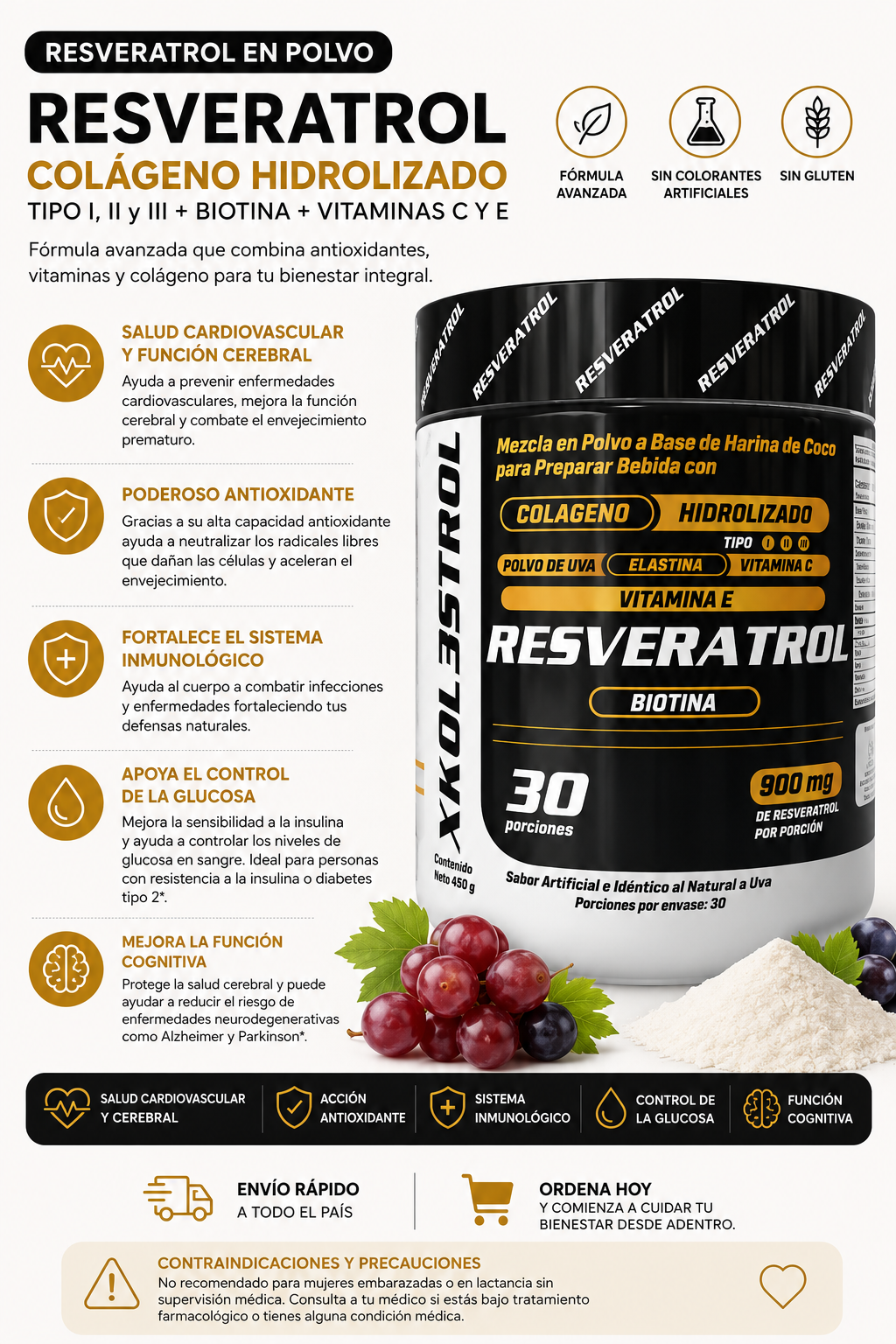 RESVERATROL POLVO CON REGISTRO INVIMA