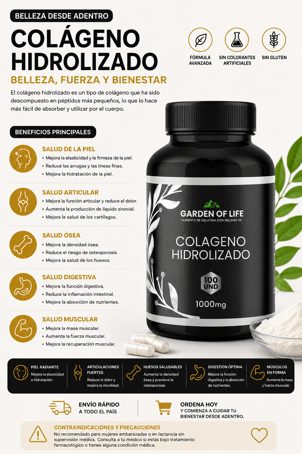 COLAGENO HIDROLIZADO GARDEN OF LIFE